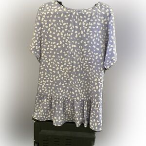 Lavender Leopard Peplum Blouse